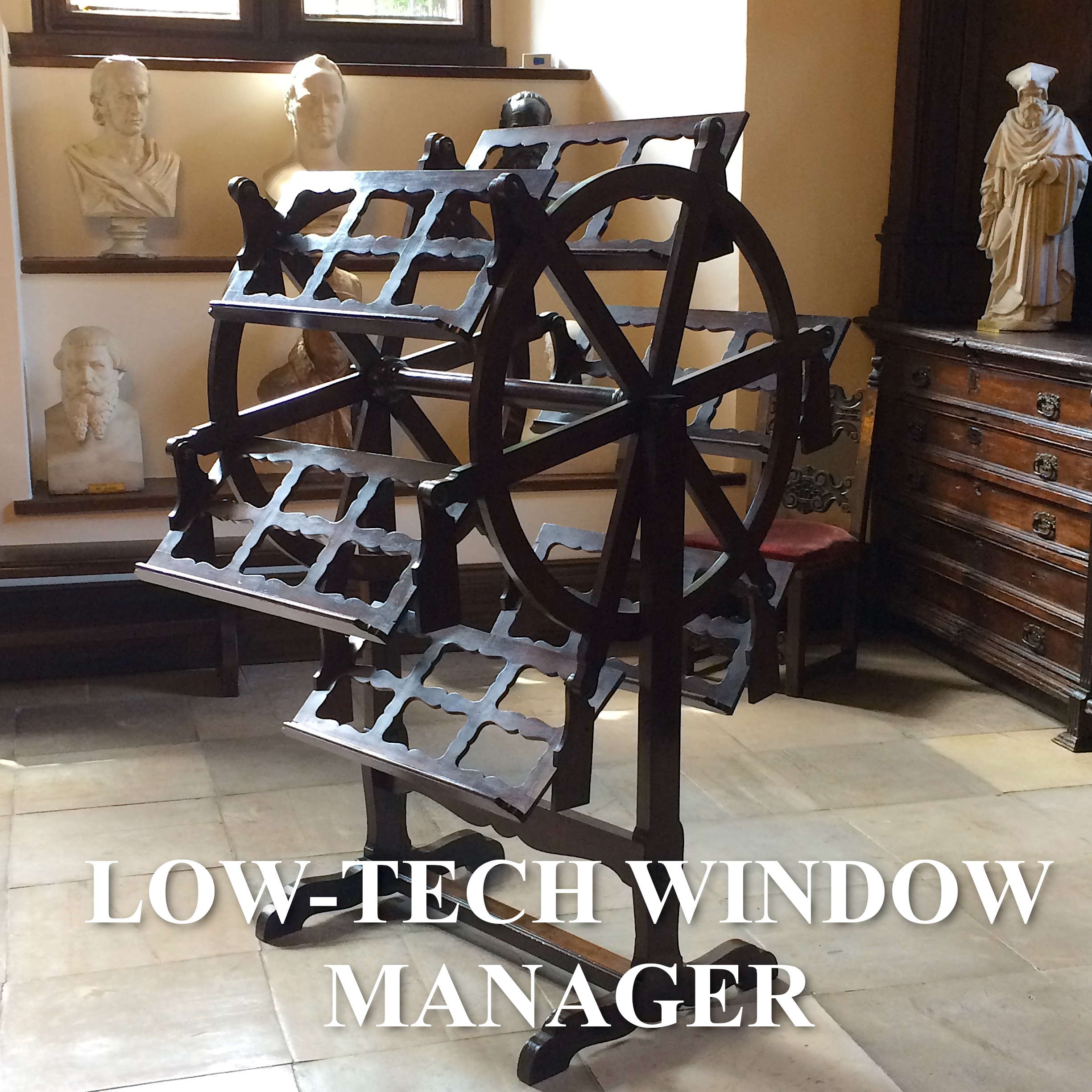 photo of an old bookwheel: Jagiellonian University Museum Krakow, Poland 